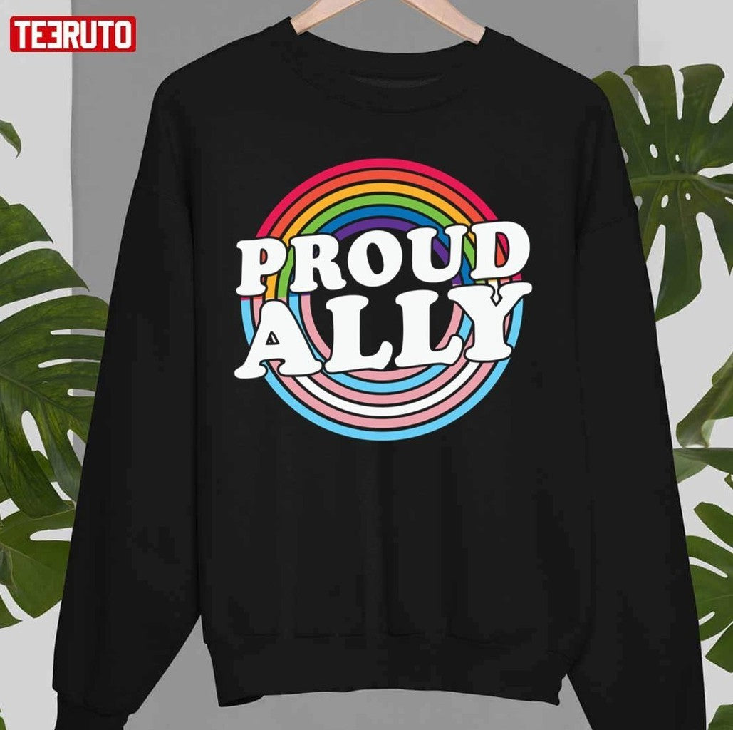 Proud Ally Retro Unisex T-Shirt