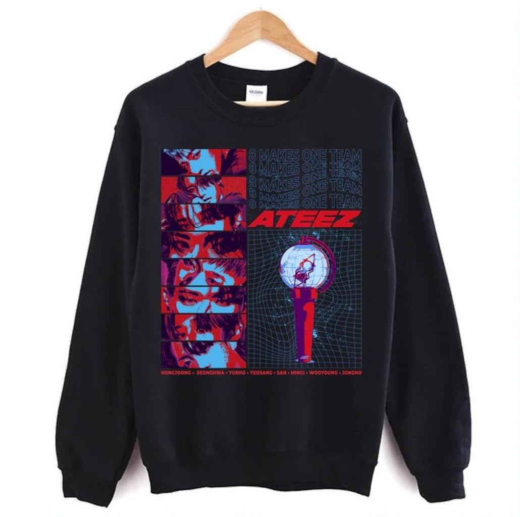 Ot8 Retro Streetwear Inspired Design Ateez Unisex T-Shirt