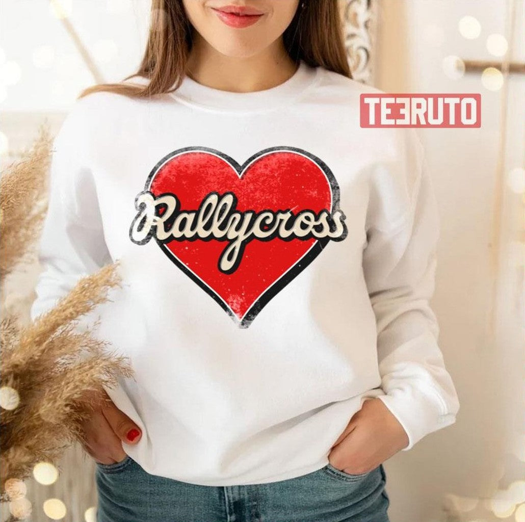 Rallycross Mom Rallycross Retro Heart Unisex T-Shirt