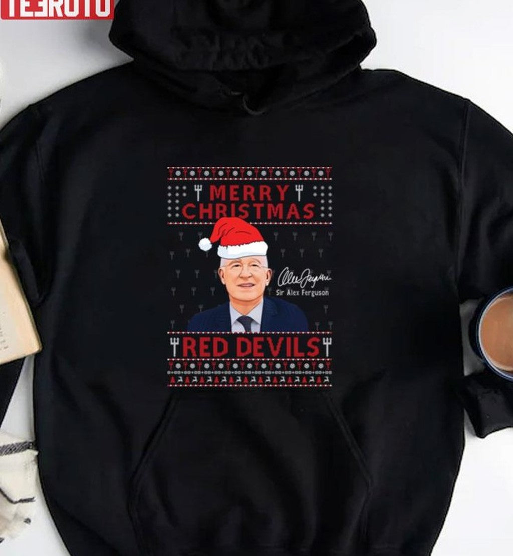 Sir Alex Ferguson Manchester United Merry Christmas Red Evil Unisex Sweatshirt