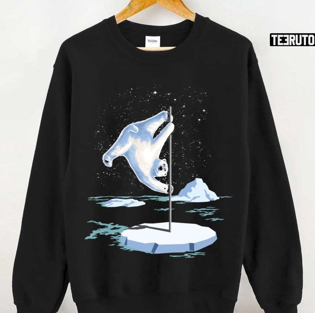 North Pole Bear Dancer Stripper Bear Unisex Sweatshirt
