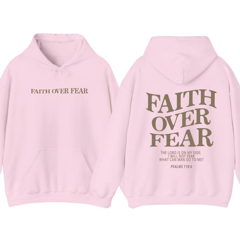 Faith over fear christian hoodie ,Christian Jesus trendy Verse and T-shirt Hoodie
