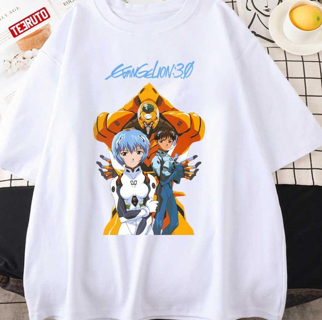 Anime Evangelion 3.0 1.0 Thrice Upon A Time Rei & Shinji Unisex Hoodie