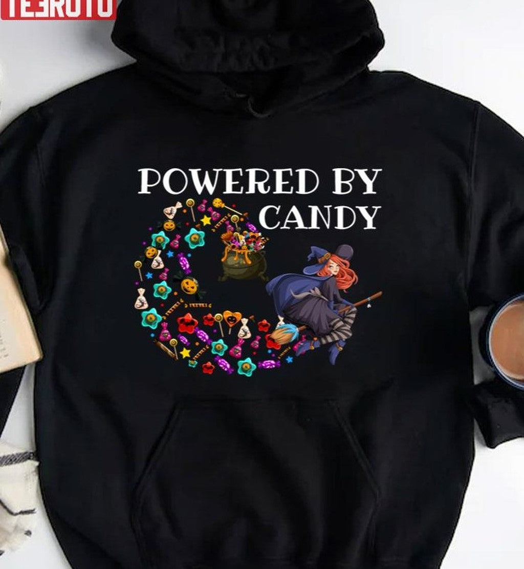 Powered By Candy Witch Candy Halloween Unisex T-Shirt