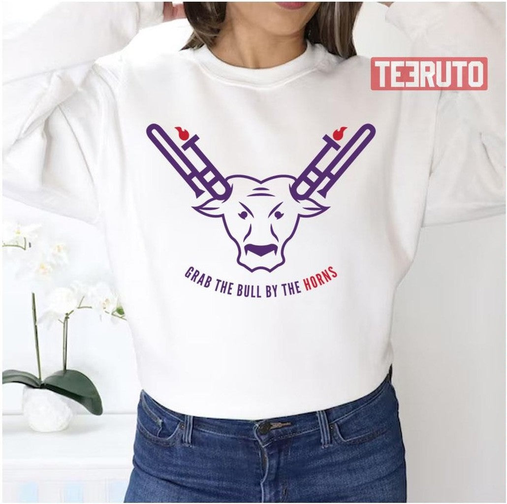 Purple Grab The Bull By The Horns Unisex Hoodie