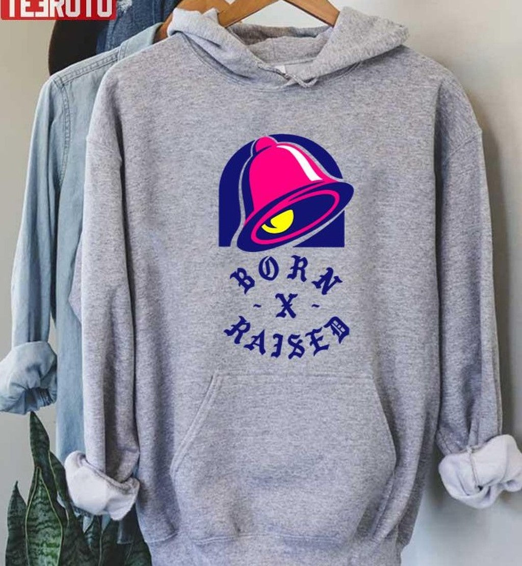 Tacos Purple Color Bell Born X Raised Unisex Sweatshirt