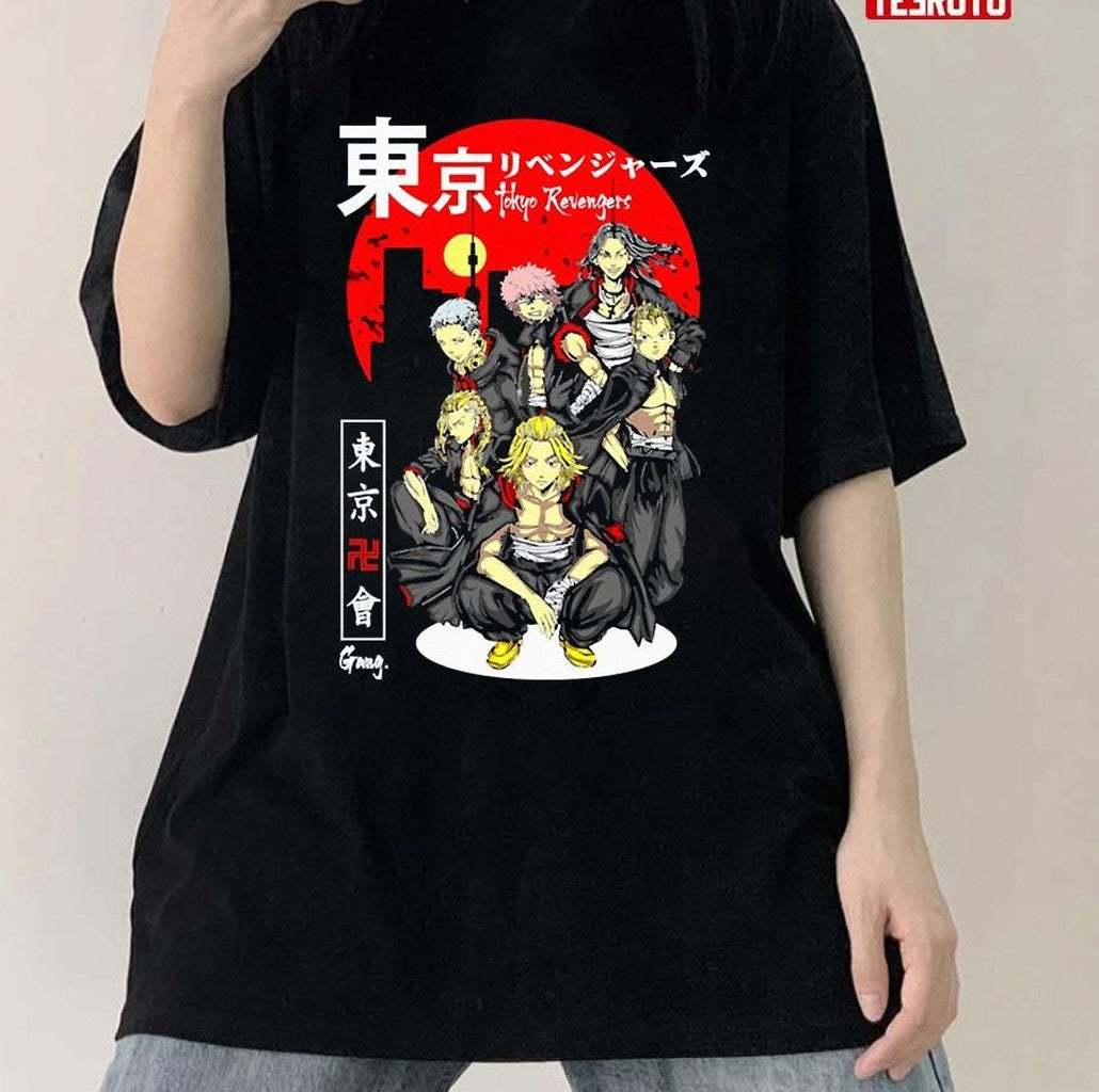 Anime Red Sun Japanese Tokyo Revenger Toman Unisex T-Shirt