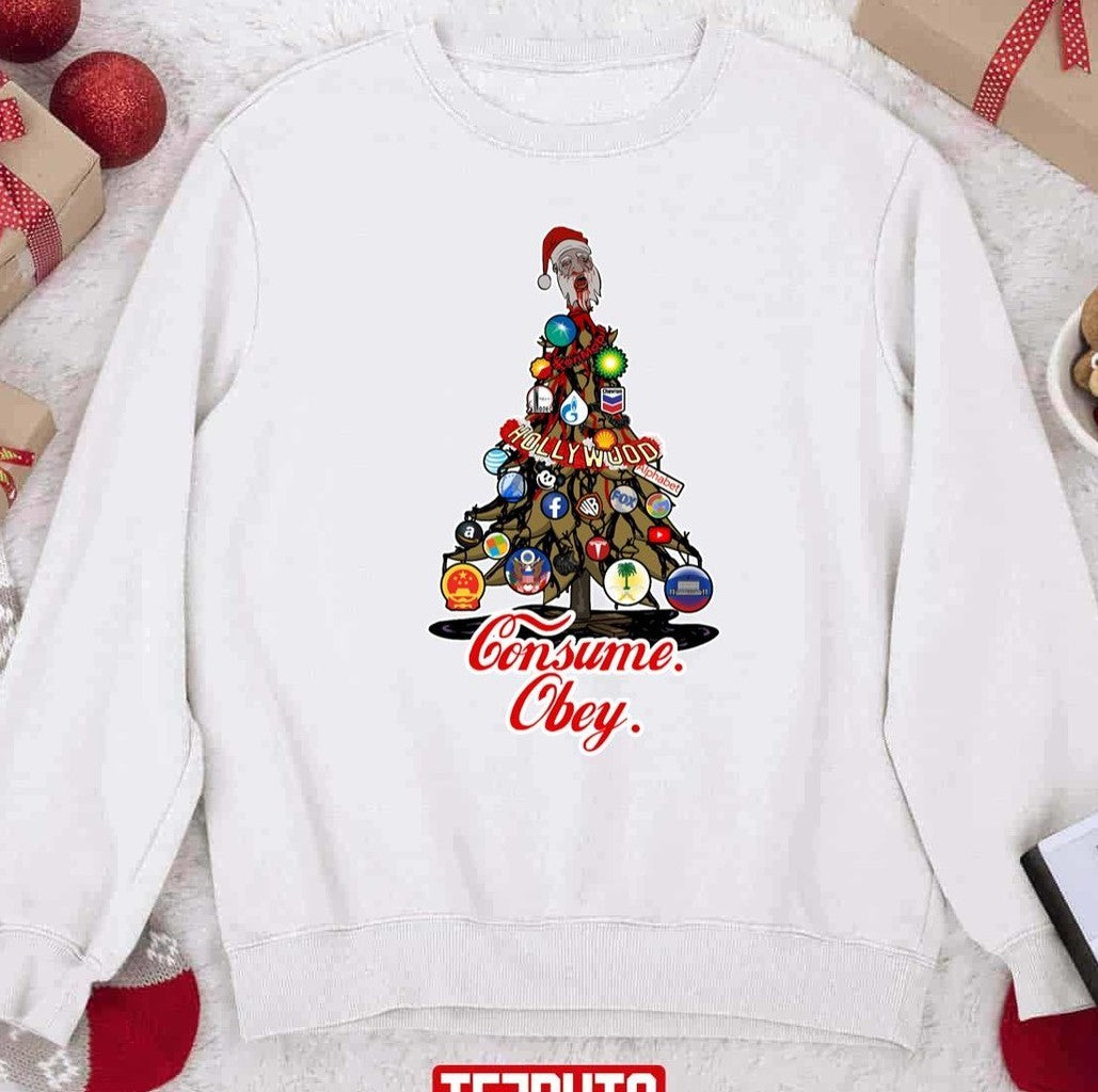 Anticapitalist Christmas Tree Unisex Sweatshirt