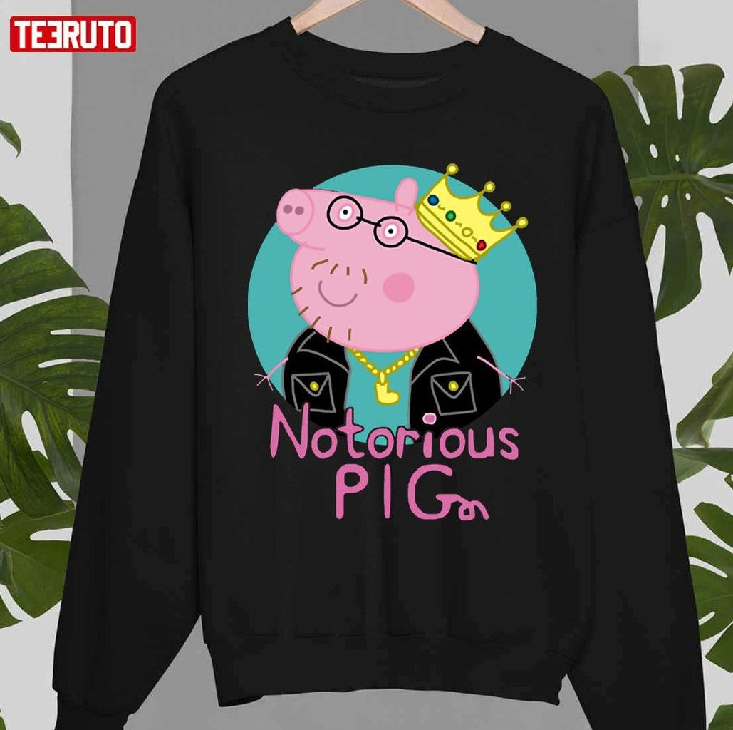 Notorious Pig Piggy Smalls RIP The Notorious B.I.G Biggie Rapper Unisex T-shirt