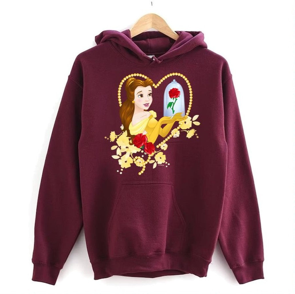 Beauty And The Beast Belle Red Roses Unisex Hoodie