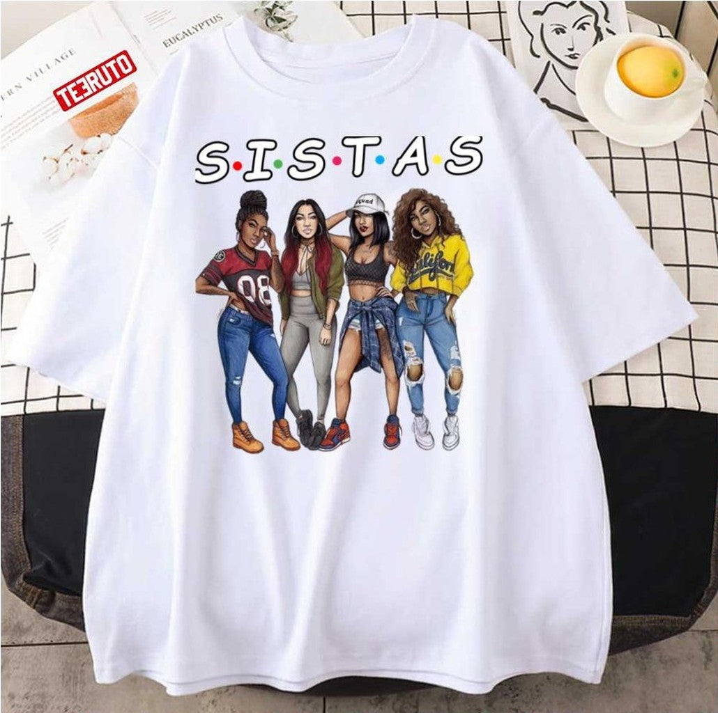 Proud Black Sistas Queen Melanin Afro American Women Black History Unisex T-Shirt