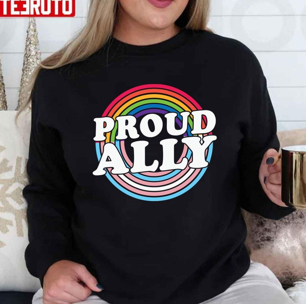 Proud Ally Retro Unisex T-Shirt