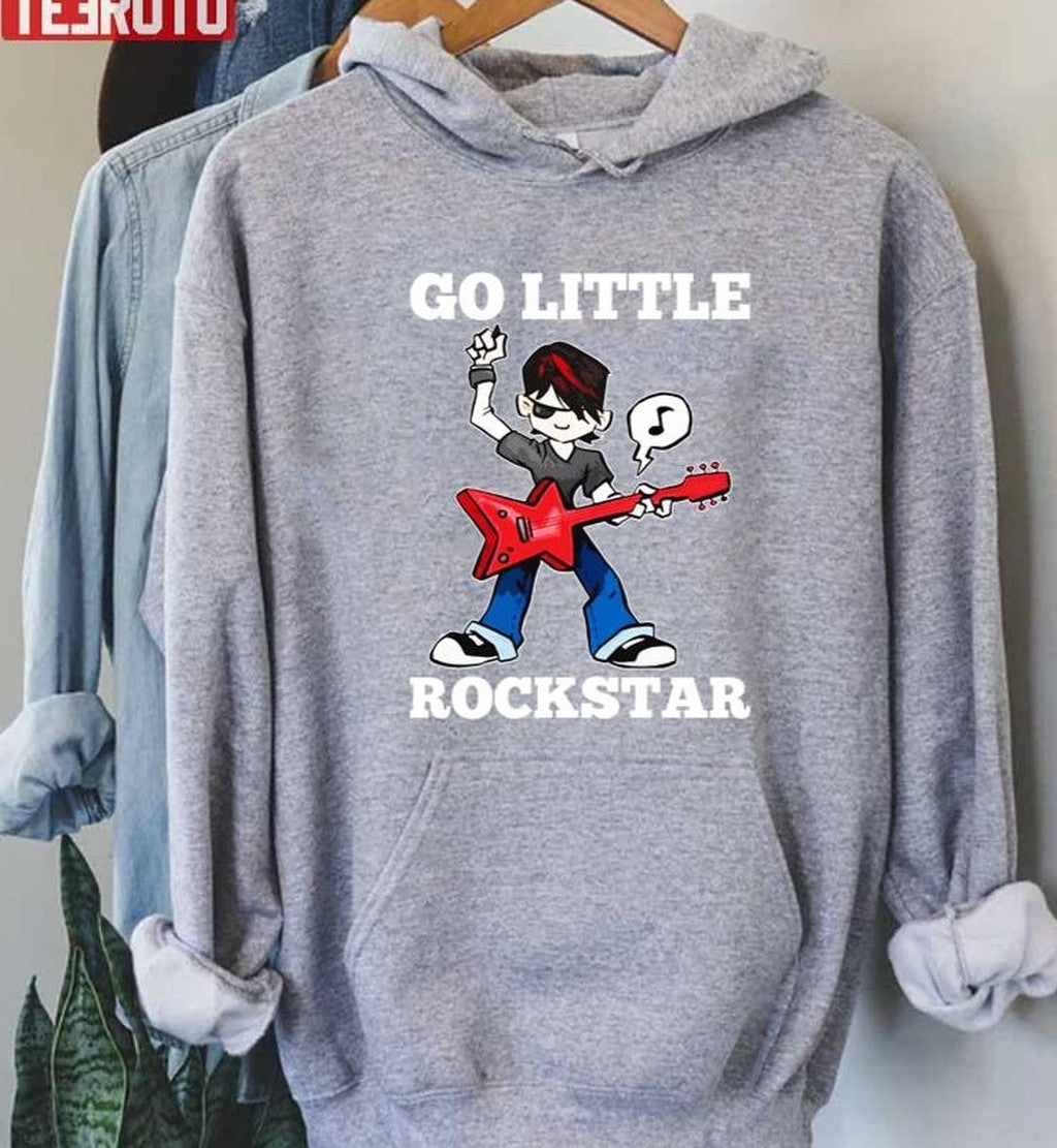 Rock Guitarist Go Little Rockstar Unisex Sweatshirt