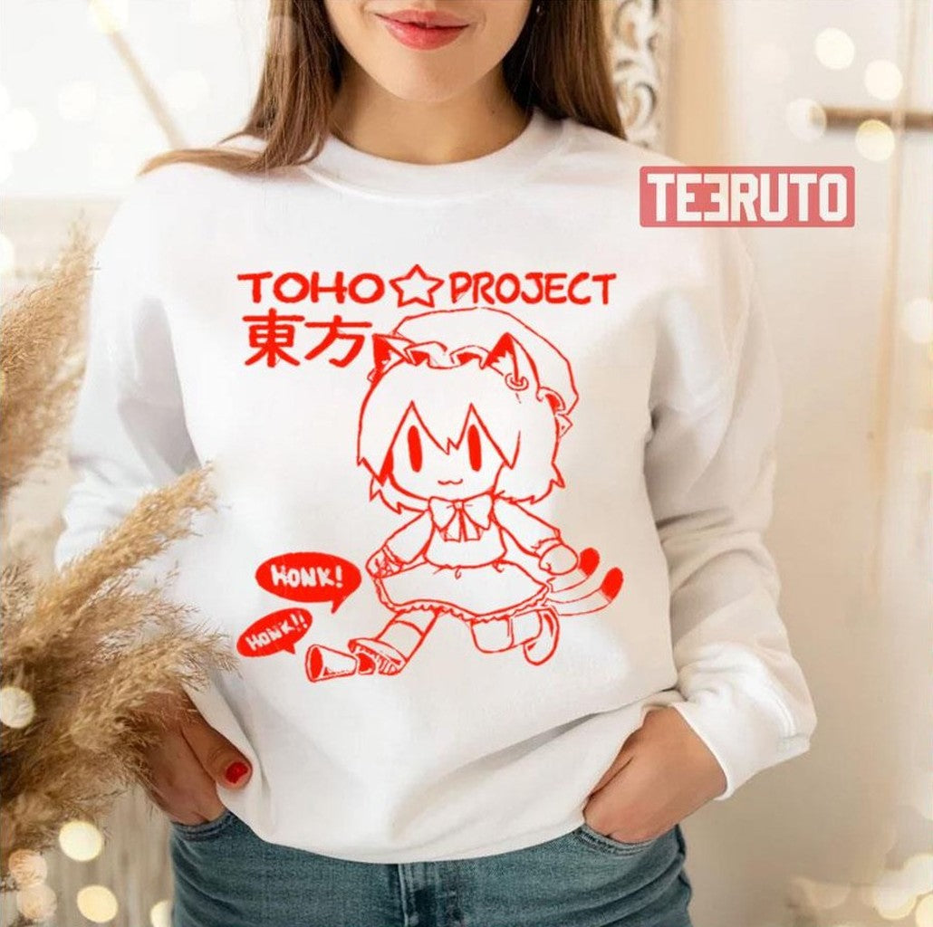 Red Lineart Chen Touhou Project Unisex Sweatshirt