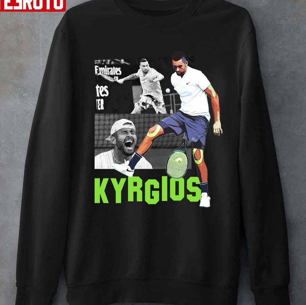 Pro Tennis Player Nick Kyrgios Retro Design Unisex T-shirt