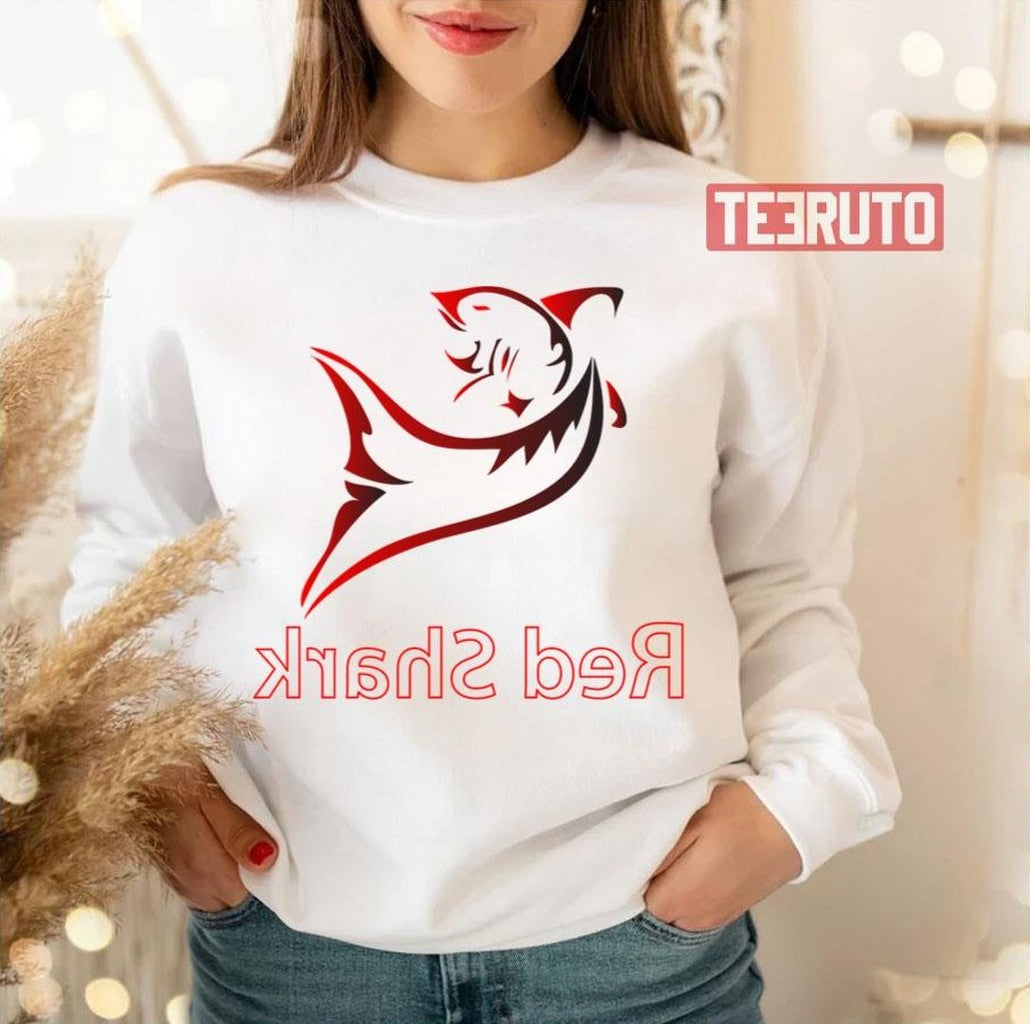 Red Shark In Reverse Unisex T-Shirt