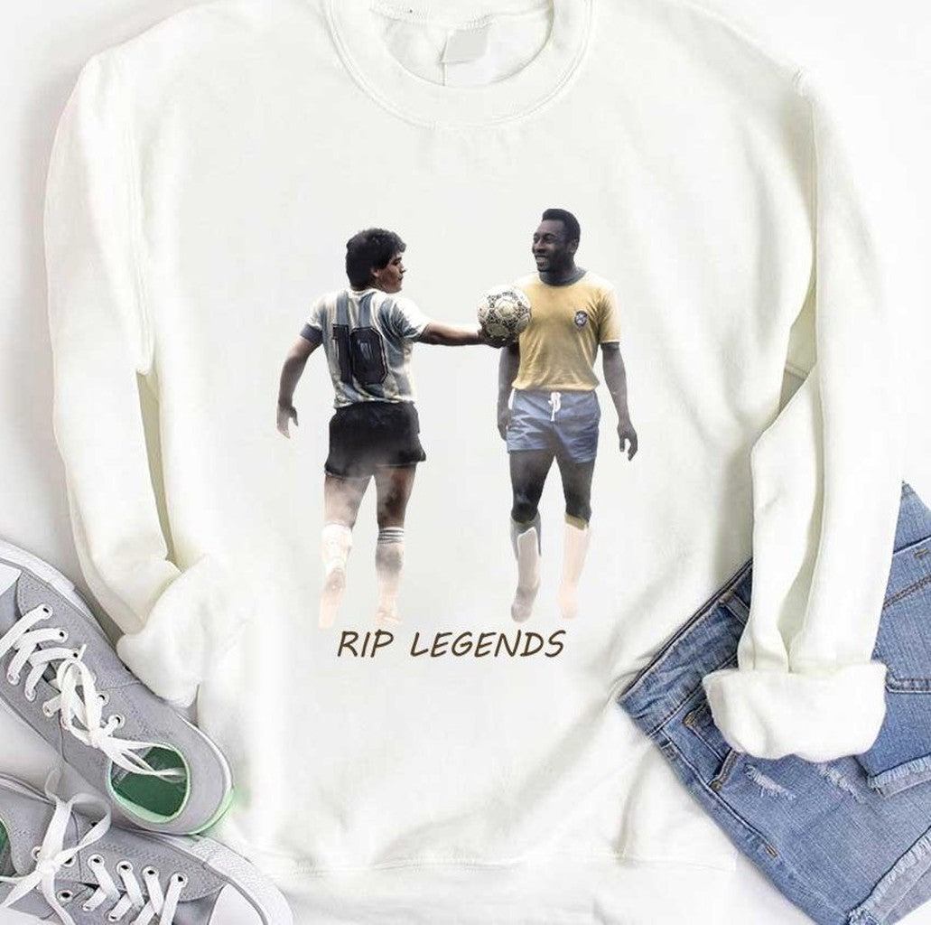 Rip Legends Rip Pele Rip Diego Maradona Unisex Hoodie