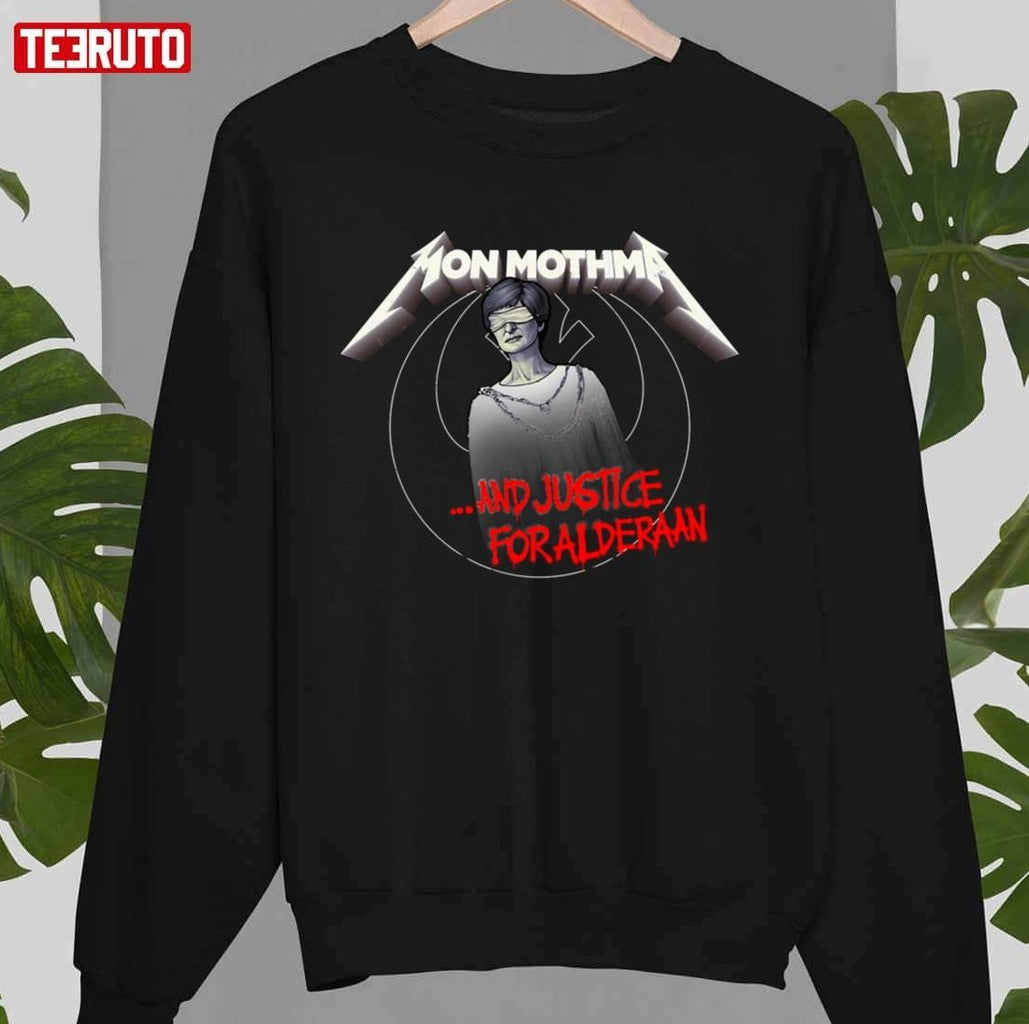 Mon Mothma And Justice Foralderaan Metal Rock Logo Star Wars Unisex T-Shirt