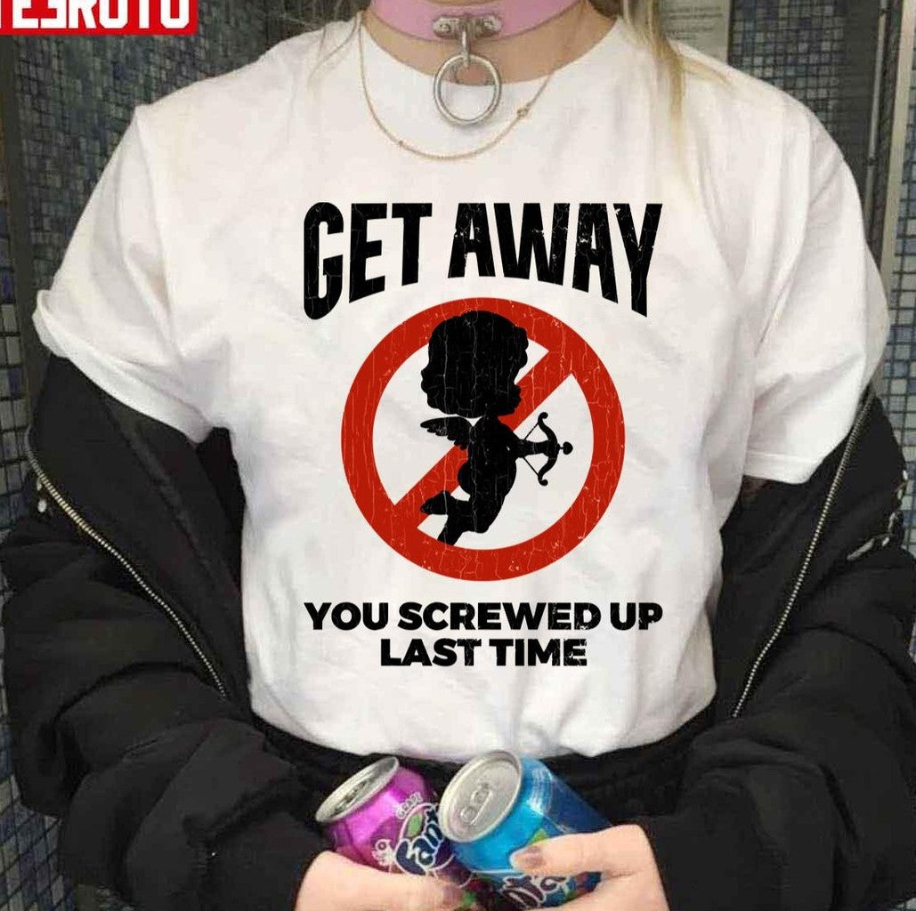 Anti Valentines Sarcastic Cupid Quote Funny Unisex Hoodie