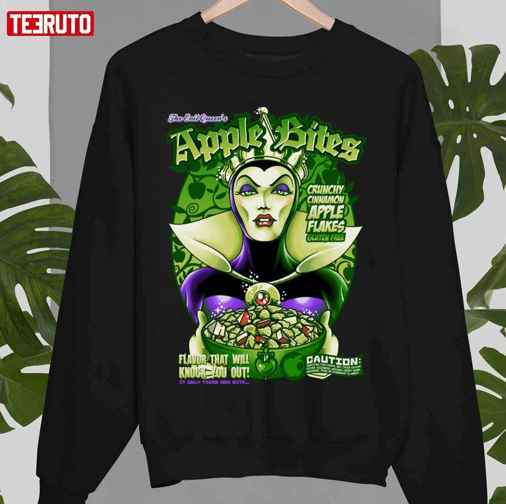 Apple Bites Evil Queen Snow White Cereal Unisex T-Shirt