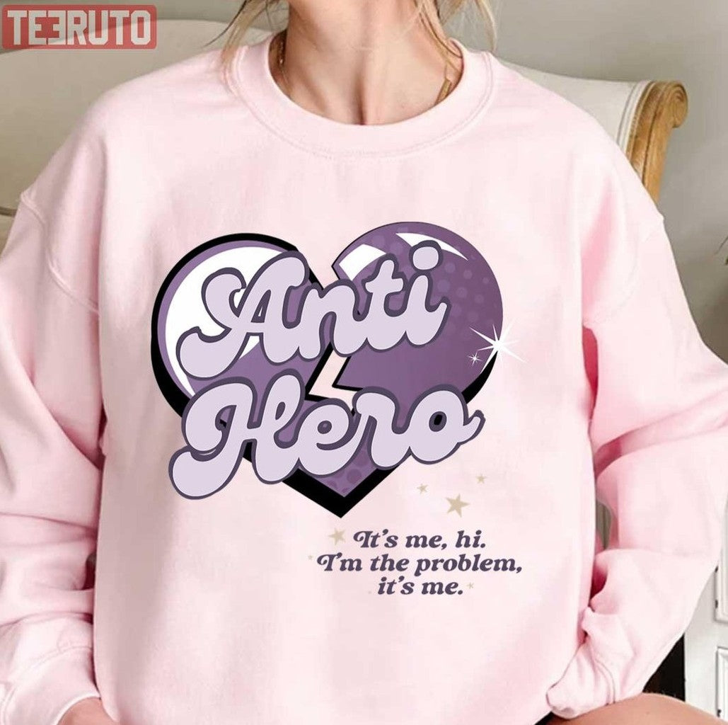 Anti-Hero Purple Heart It's Me, Hi, I'm The Problem Unisex T-Shirt