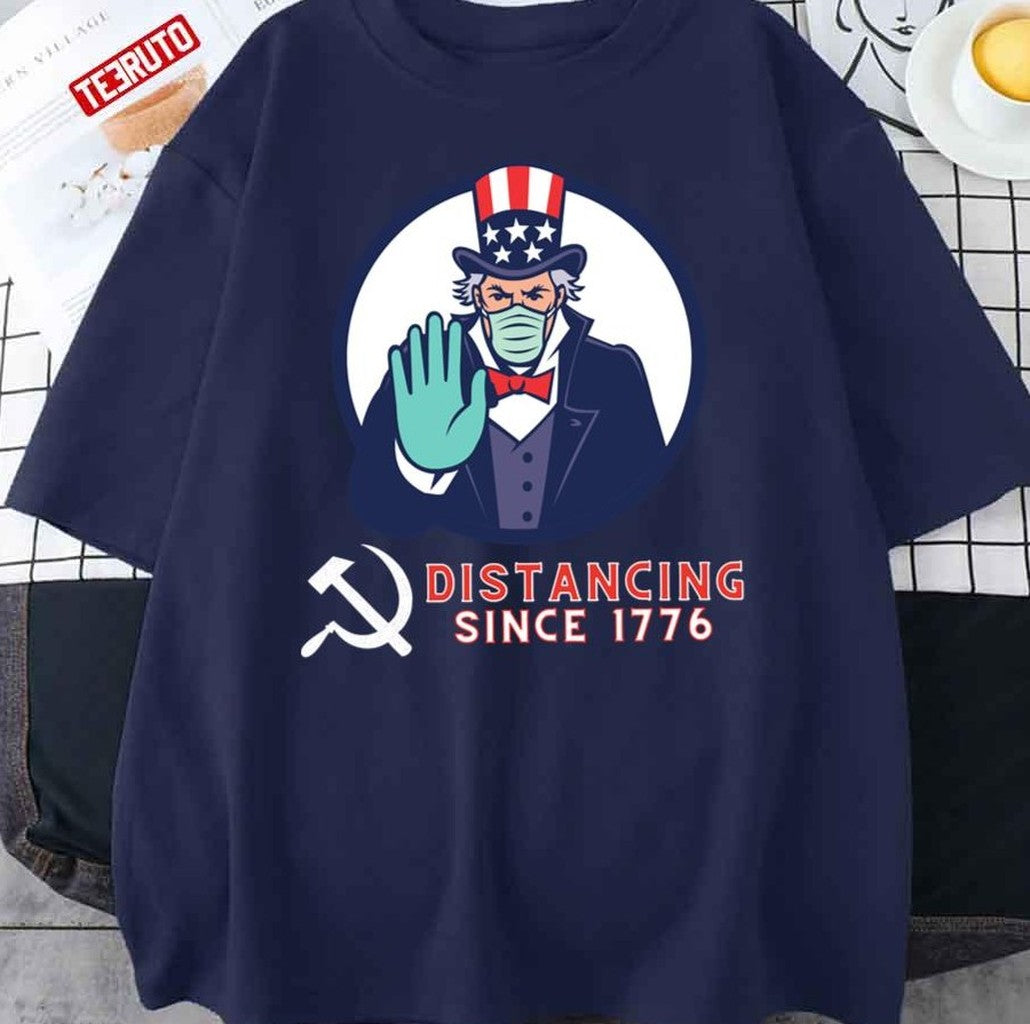 Social Distancing Funny Anti Socialism And Libertarian Unisex T-Shirt
