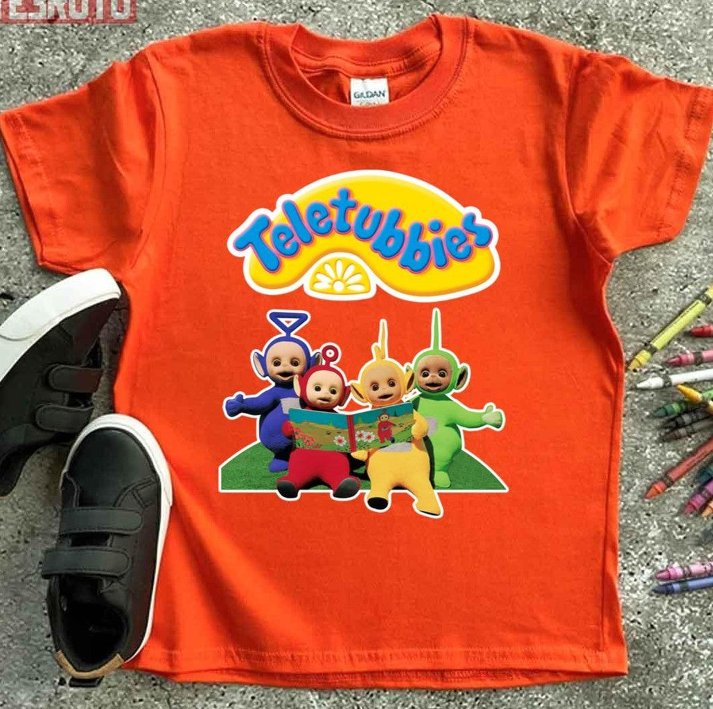 Sitting And Reading On Grass Teletubbies Unisex T-Shirt
