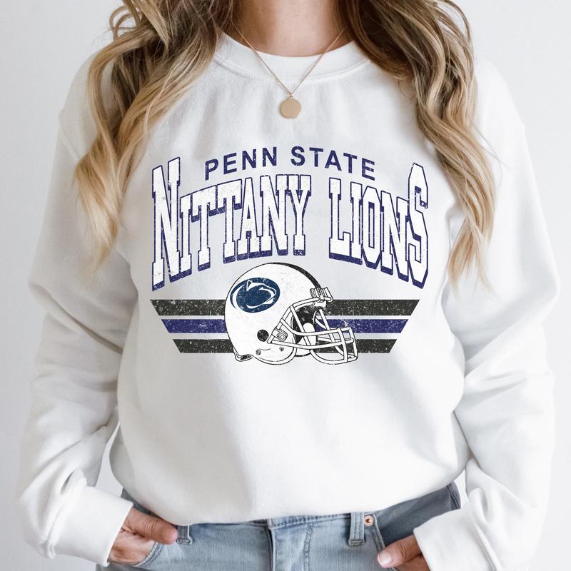 38. Penn State Nittany Lions Vintage NCAA Sweatshirt, University Team Apparel, Classic Football Gear for Fans