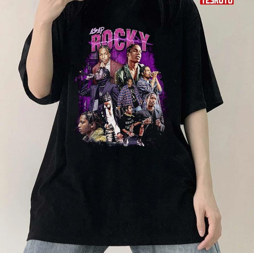 Asap Rocky Vintage Bootleg Purple 90s Unisex T-Shirt