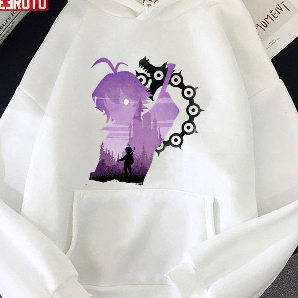 Purple Silhouette Meliodas The Seven Deadly Sins Animation Art Unisex T-Shirt