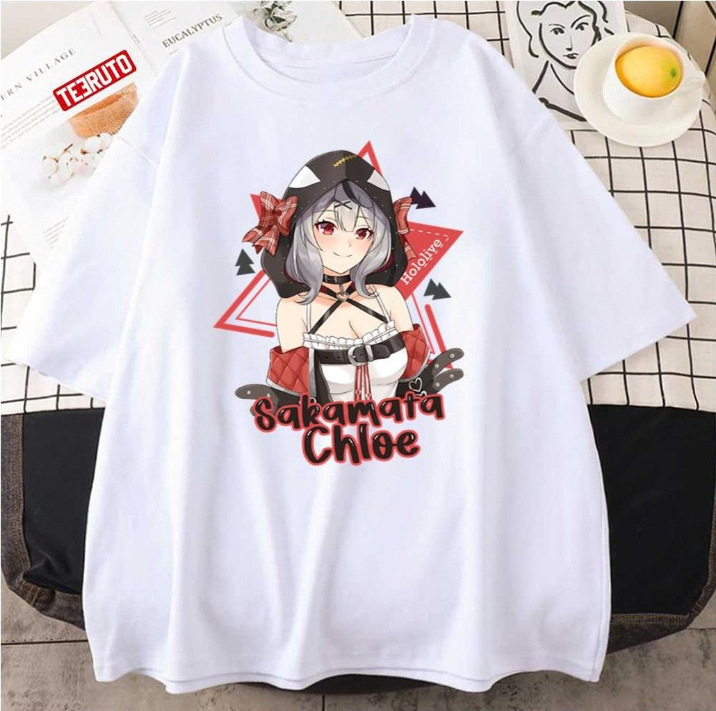 Sakamata Chloe Hololive Red Girl Unisex T-Shirt