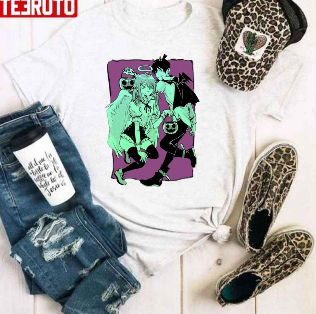 Angel & Devil Halloween Chainsaw Man Unisex Hoodie