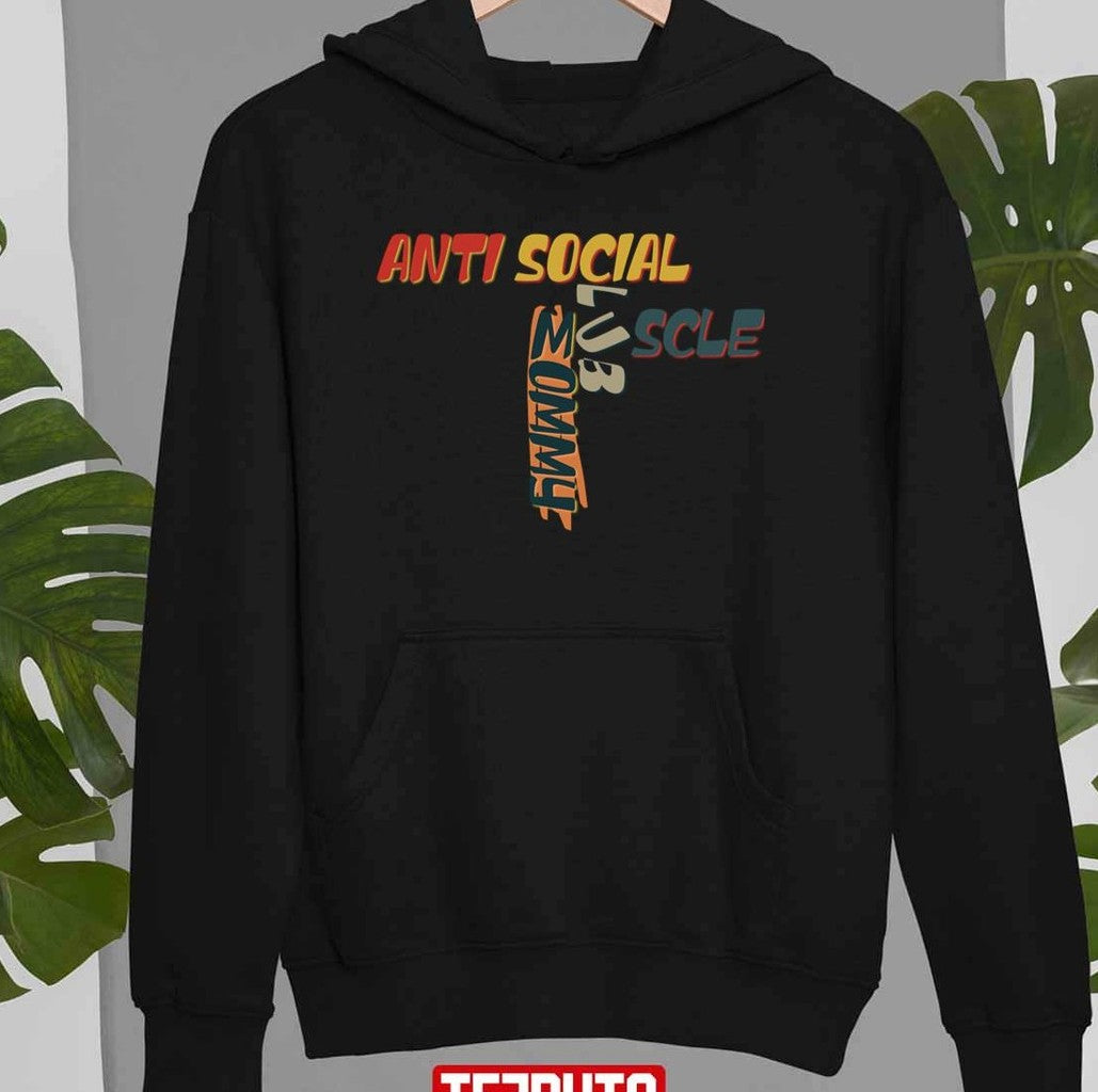 Anti Social Muscle Mommy Club Retro Colored Unisex T-shirt