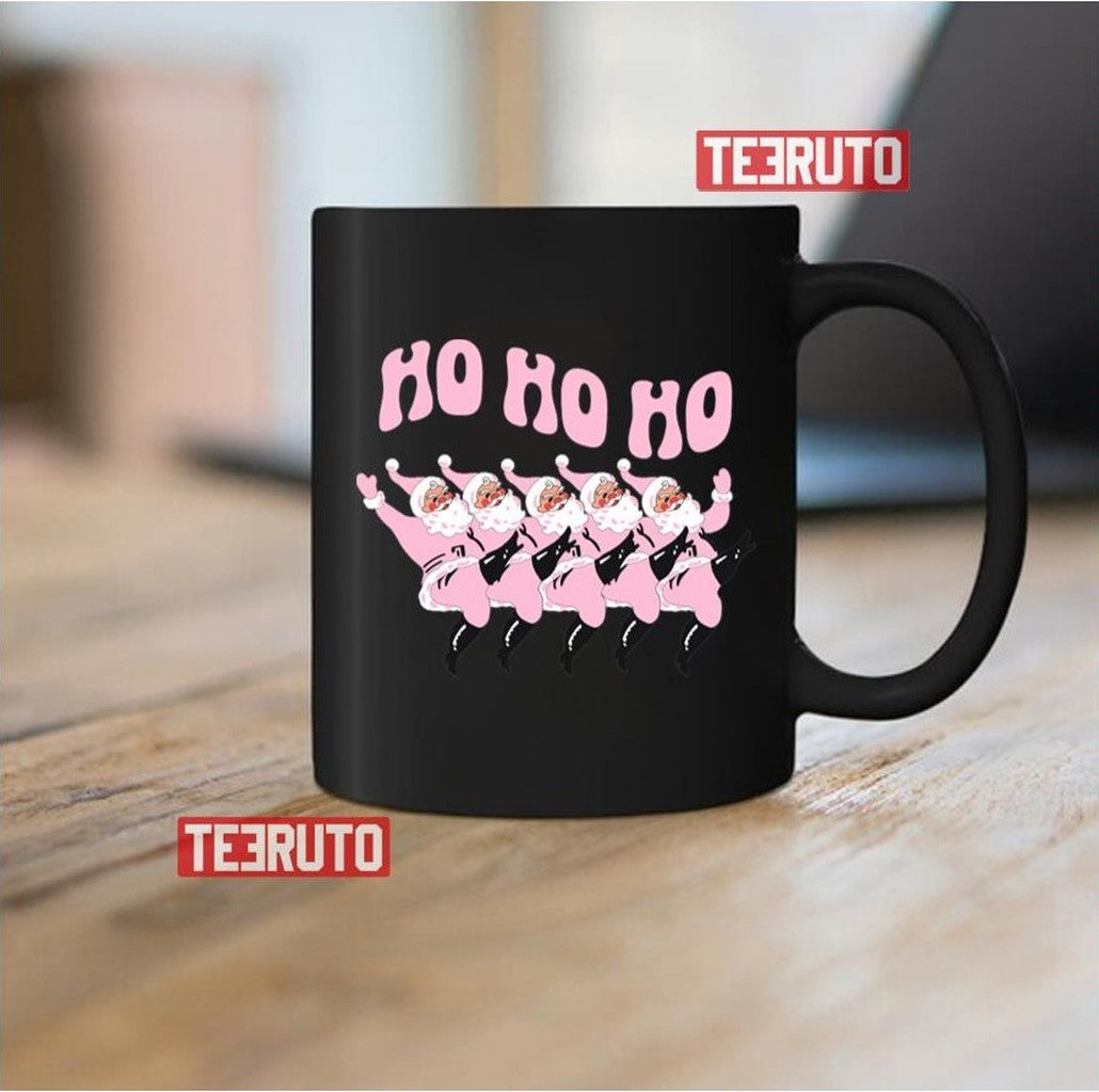 Pink Christmas Retro Santa Funny Christmas Unisex Sweatshirt