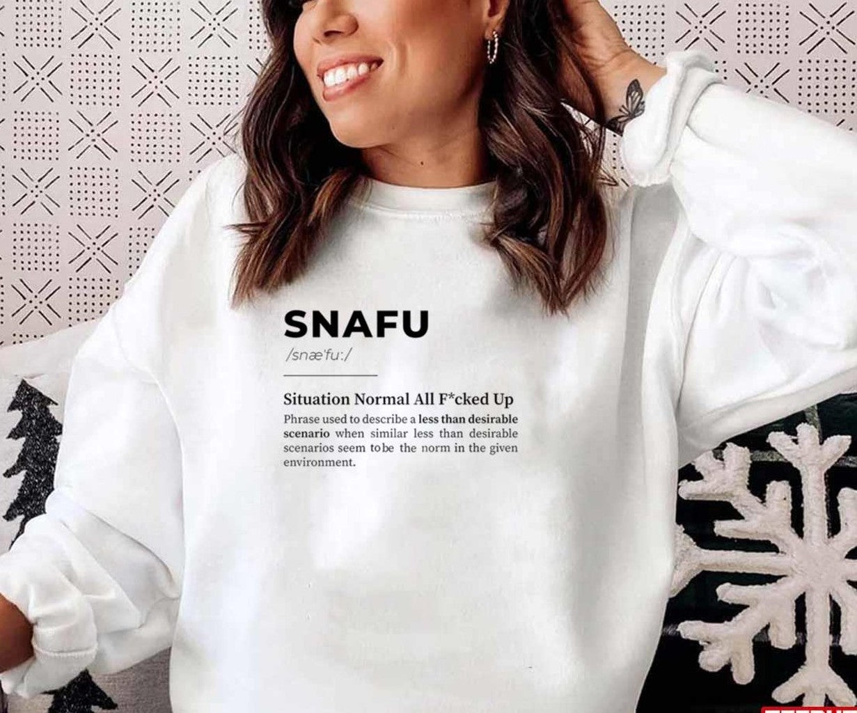 SNAFU Situation Funny Deffiniton Unisex Hoodie