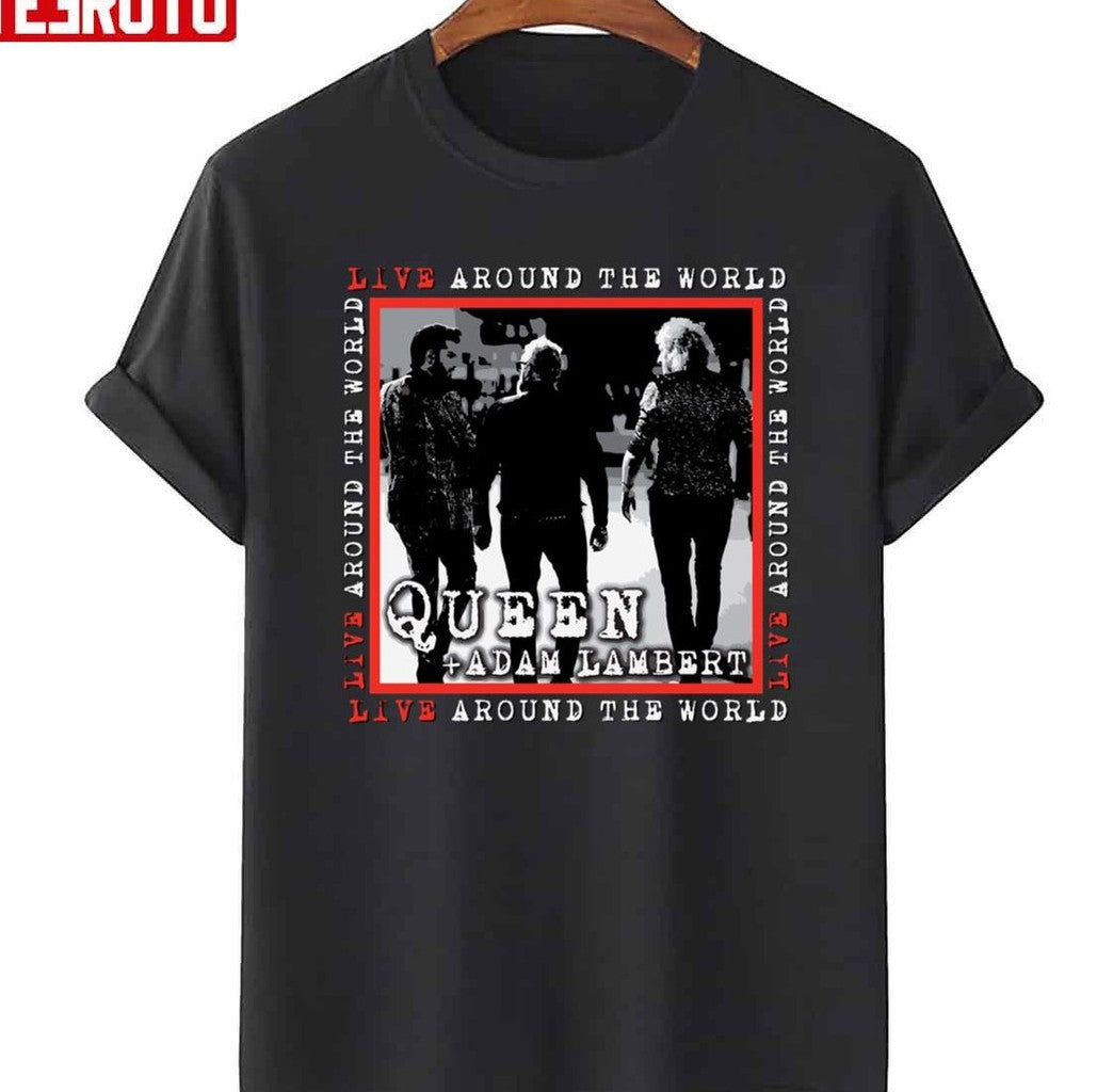Queen X Adam Lambert Live Around The World Unisex T-Shirt