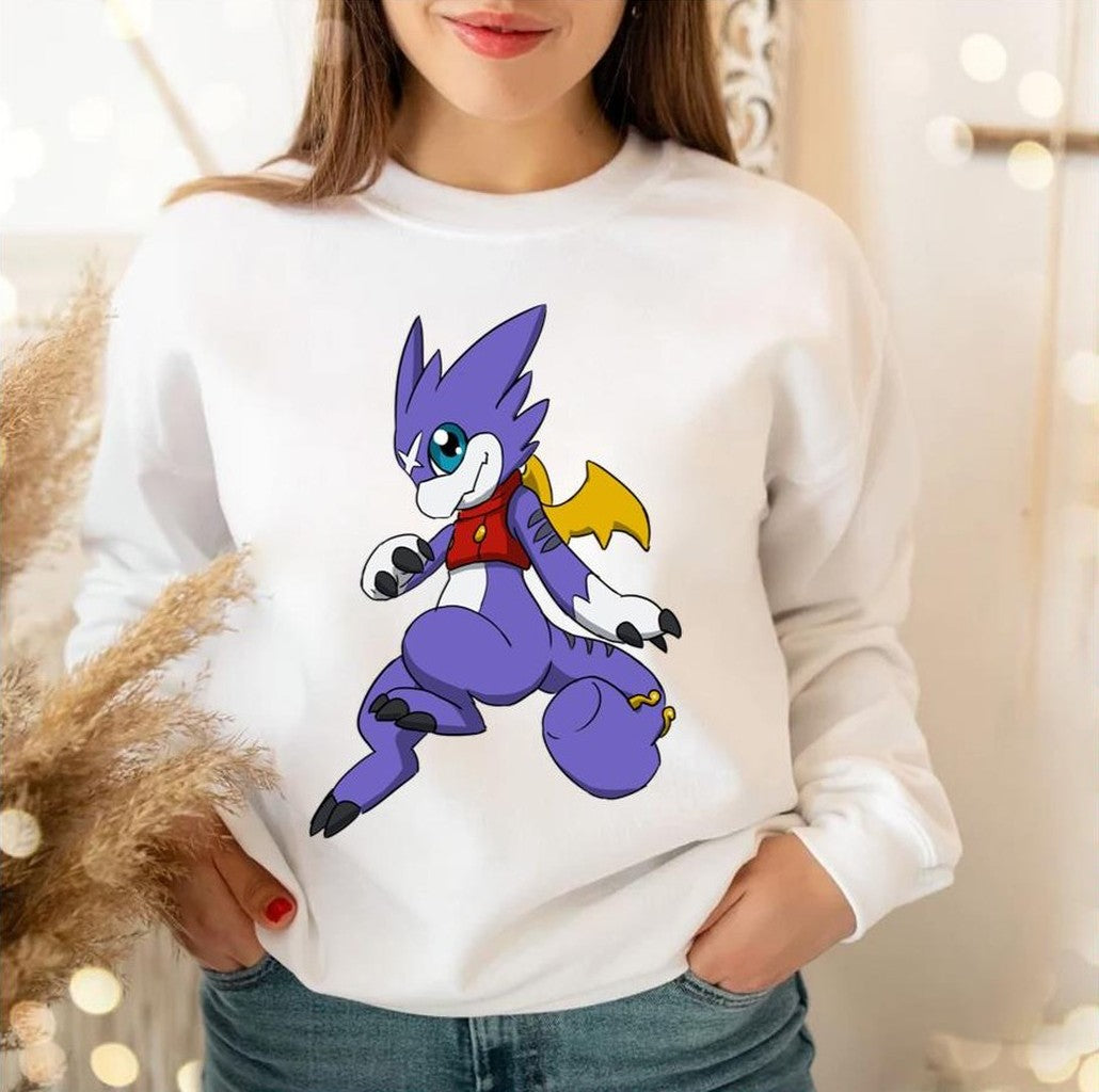 Purple Gumdramon Digimon Unisex Sweatshirt