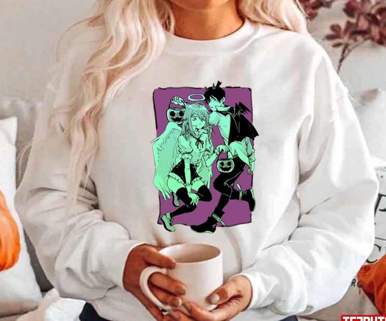 Angel & Devil Halloween Chainsaw Man Unisex Hoodie