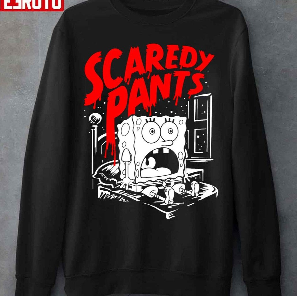 Scaredy Pants Horrified Halloween Spongebob Unisex T-Shirt