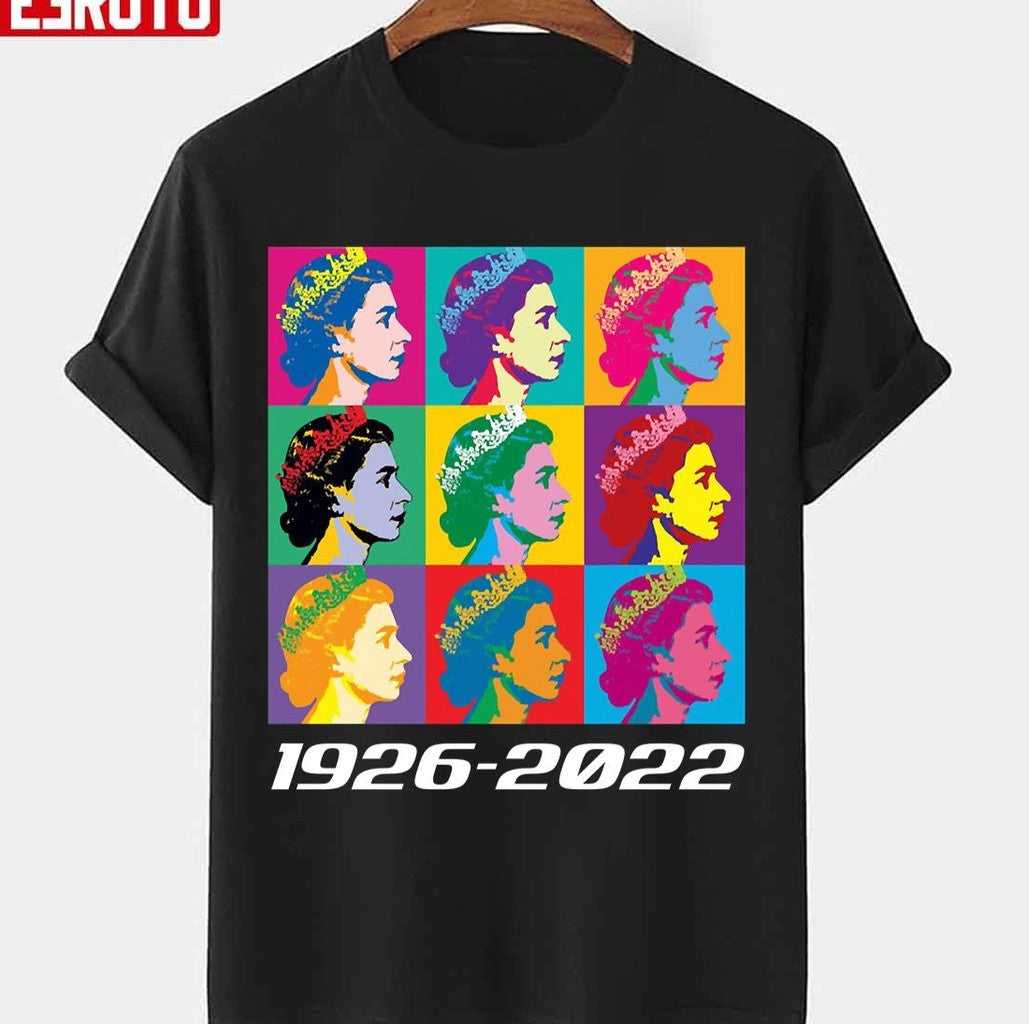 Rip Queen Elizabeths II Great Britain The Queen Of The United Kingdom Vector Painting Unisex T-shirt