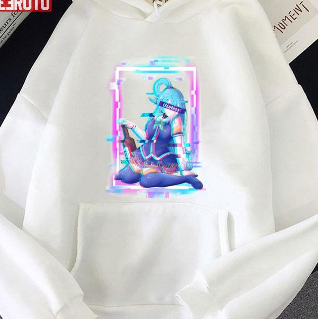 Aqua Konosuba Inspired Glitch Effect Unisex T-shirt