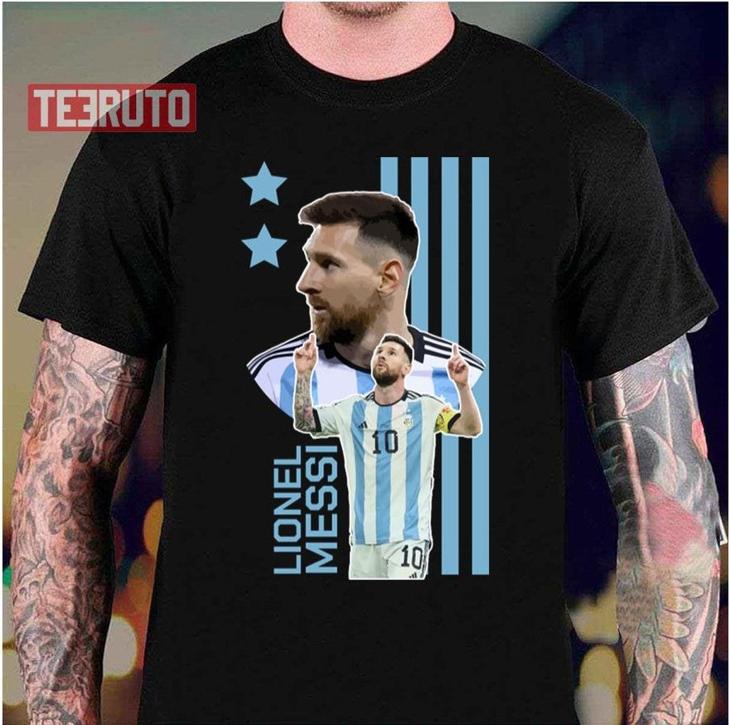 Argentina Colored Lionel Messi Unisex T-Shirt