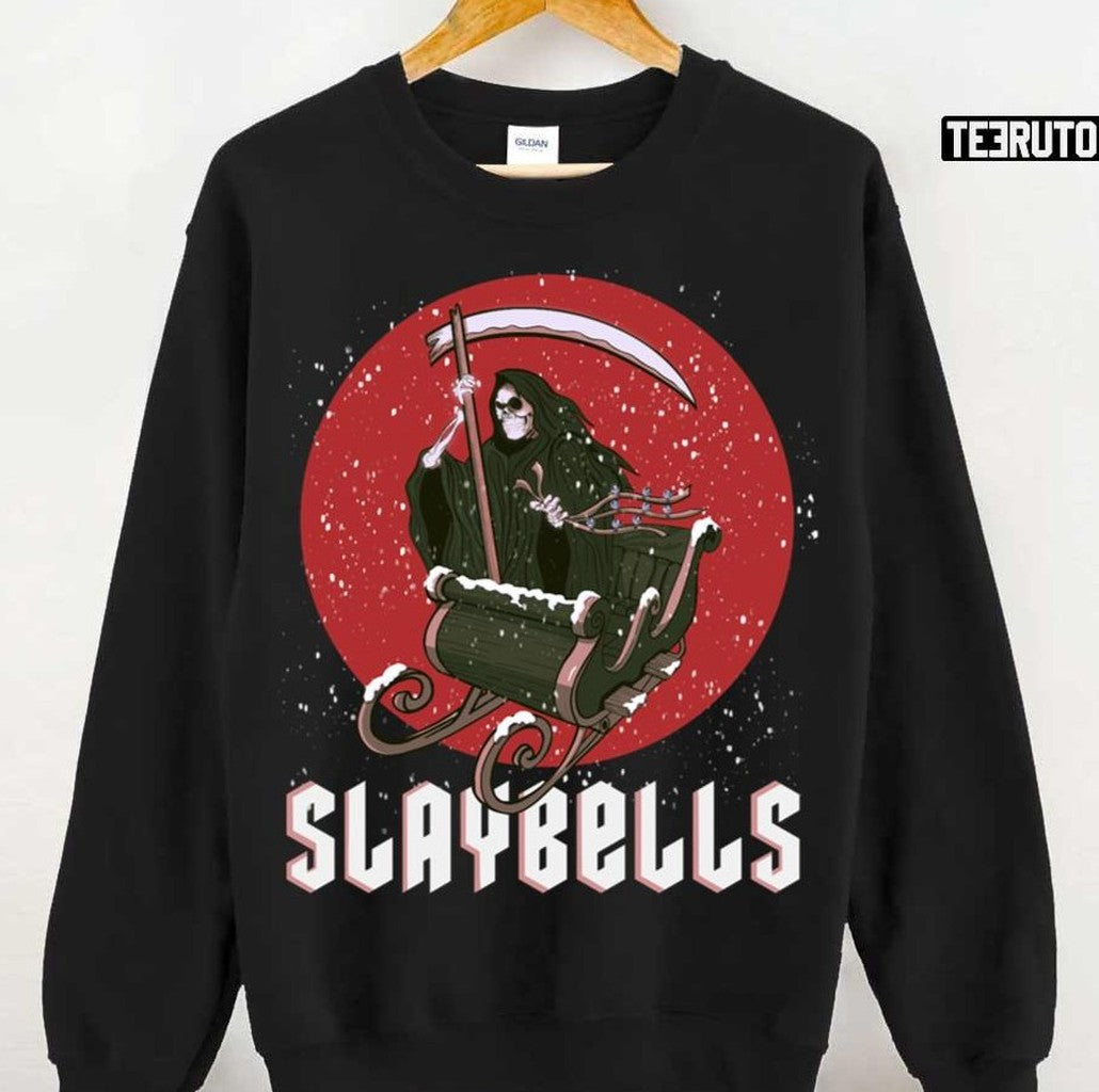 Slaybells Grim Reaper Christmas Holiday Vintage Sweatshirt
