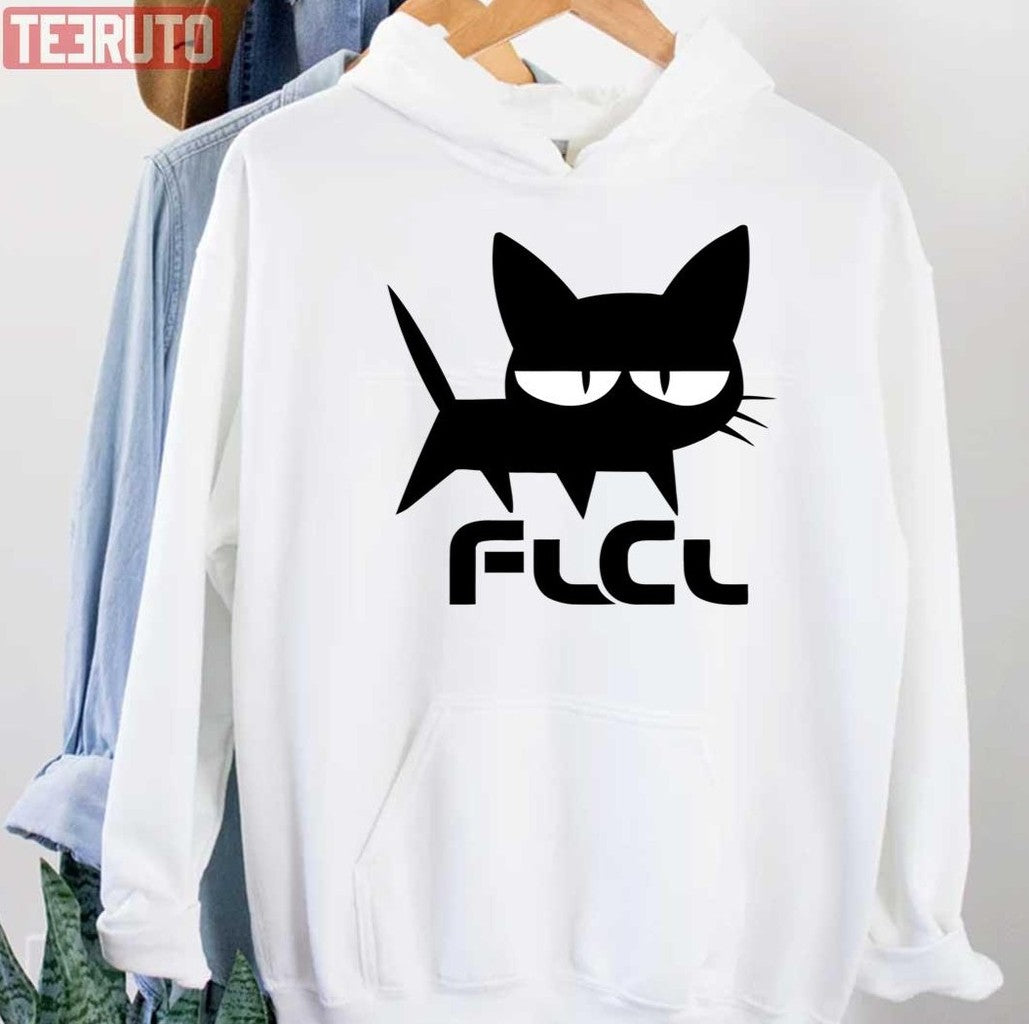 Takkun's Black Cat Bored Face Fooly Cooly Unisex Hoodie