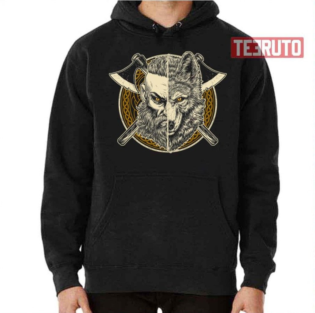 Nordic Viking Wolf Ulfhednar Norse Pagan Unisex Hoodie