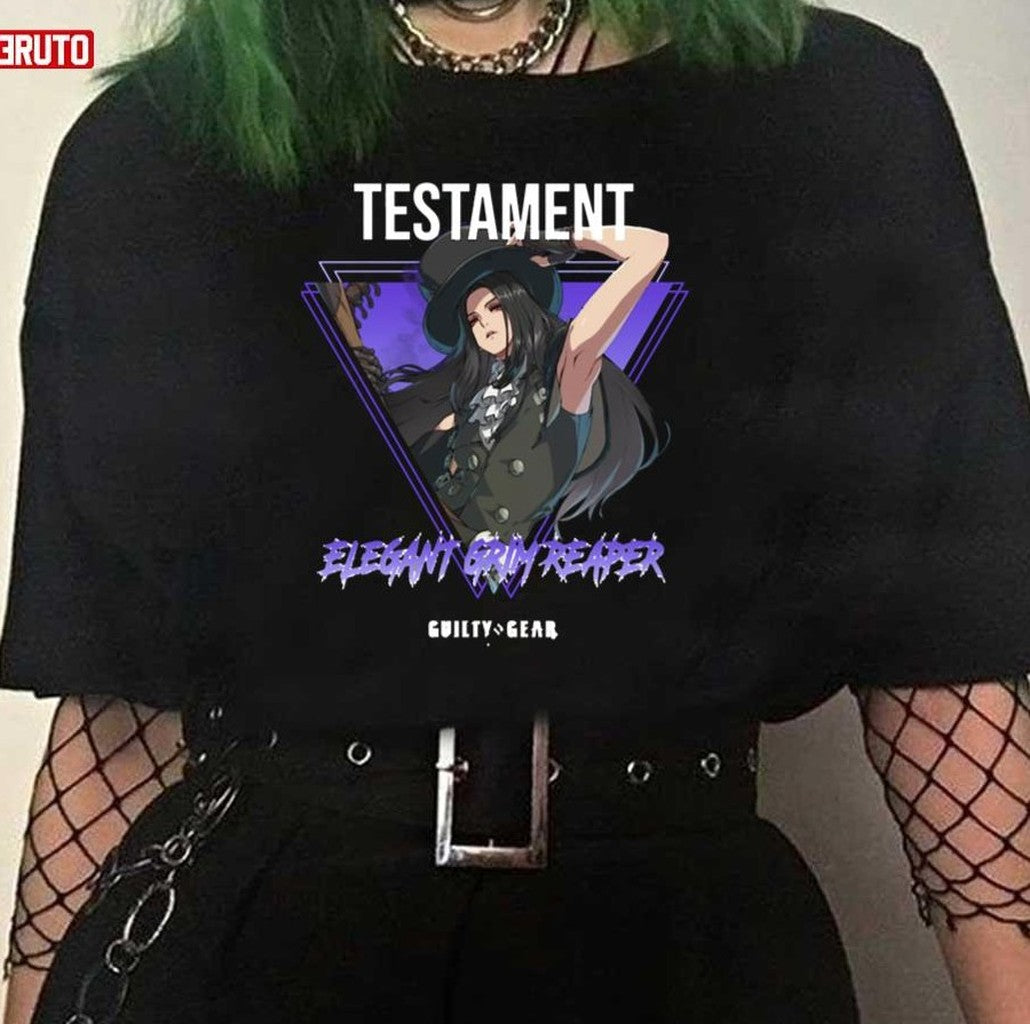 Purple Guilty Gear Strive Elegant Grim Reaper Testament Unisex Sweatshirt