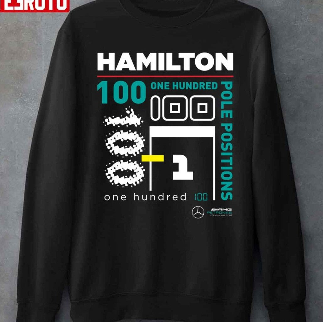 One Hundred Pole Positions Lewis Hamilton Unisex T-shirt