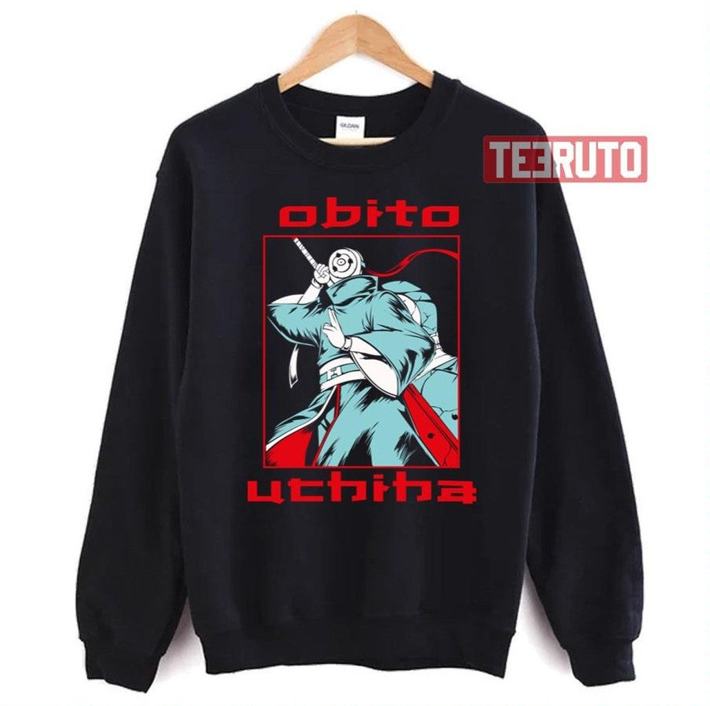 Obito Uchiha Red Text Art Naruto Shippuden Unisex T-Shirt