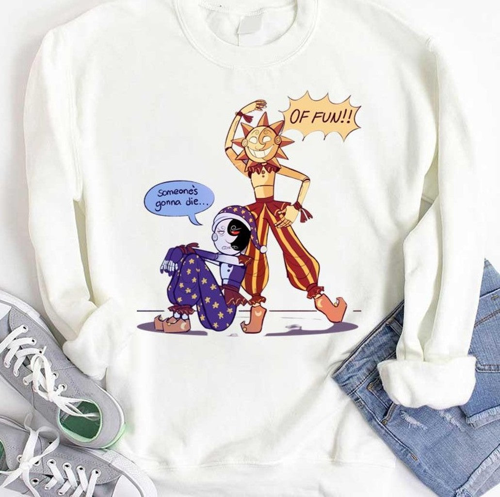 Animated Funny Sundrop And Moondrop Design Unisex Hoodie