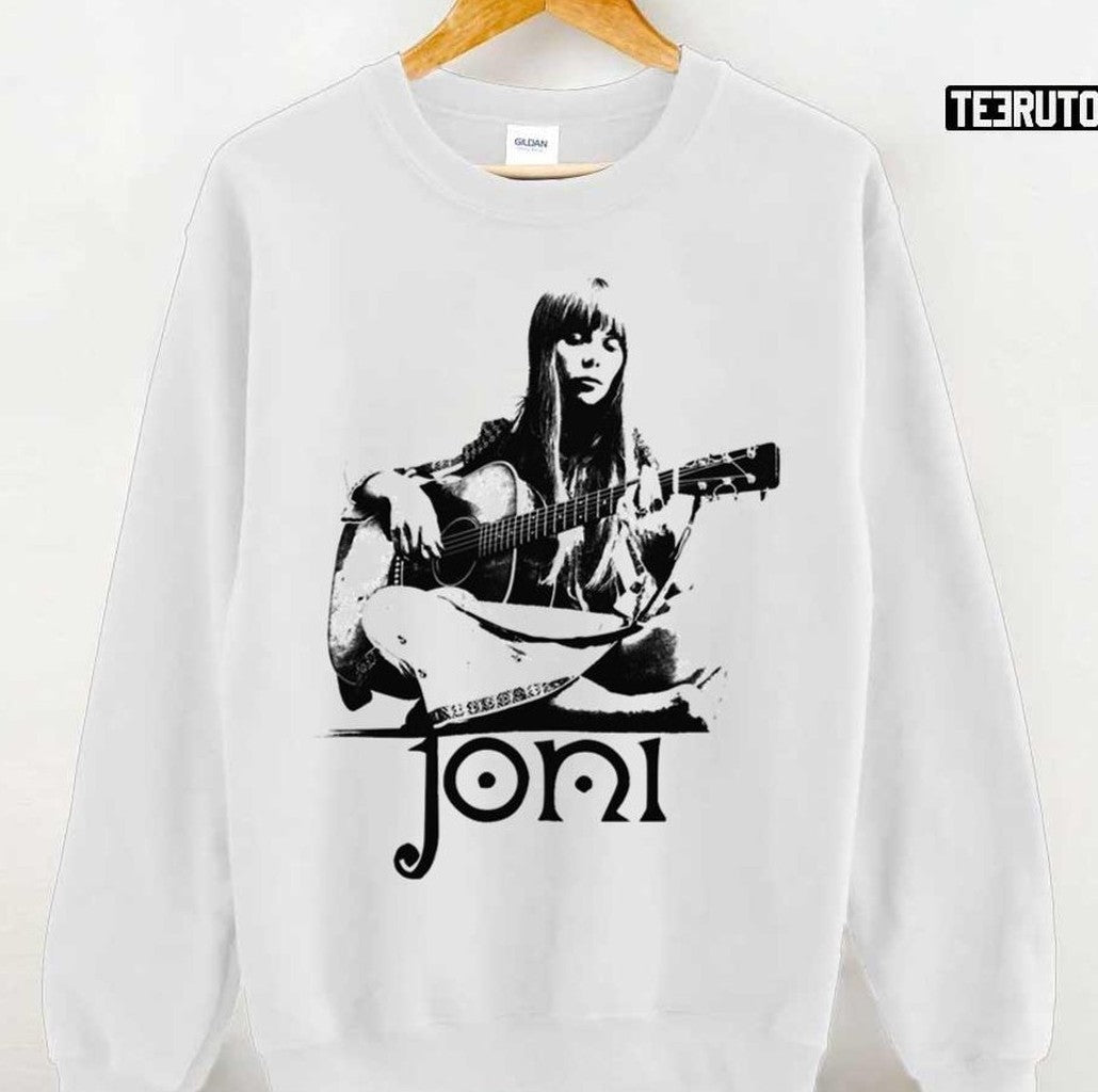 Roberta Joan Joni Mitchell Joni Mitchell Playing Guitar Unisex T-Shirt